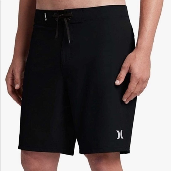 Hurley Mens Black Swim Phantom One and Only Board Short tie closure Sz 42 - Picture 1 of 7